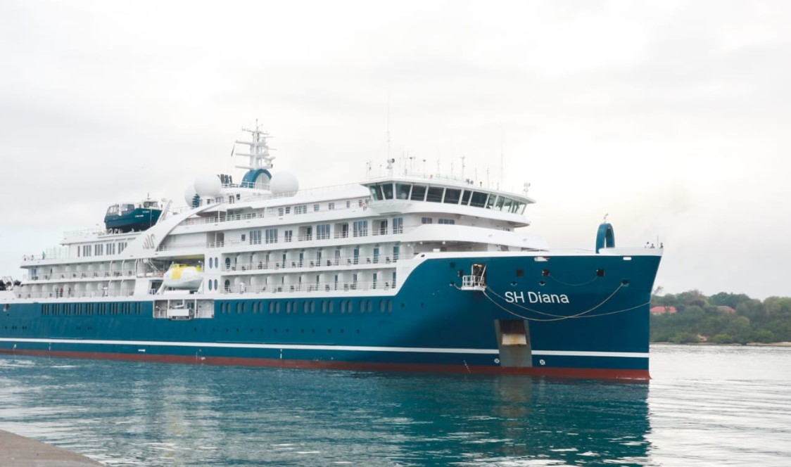 MV SH Diana Cruise Ship With 127 Tourists Docks In Mombasa